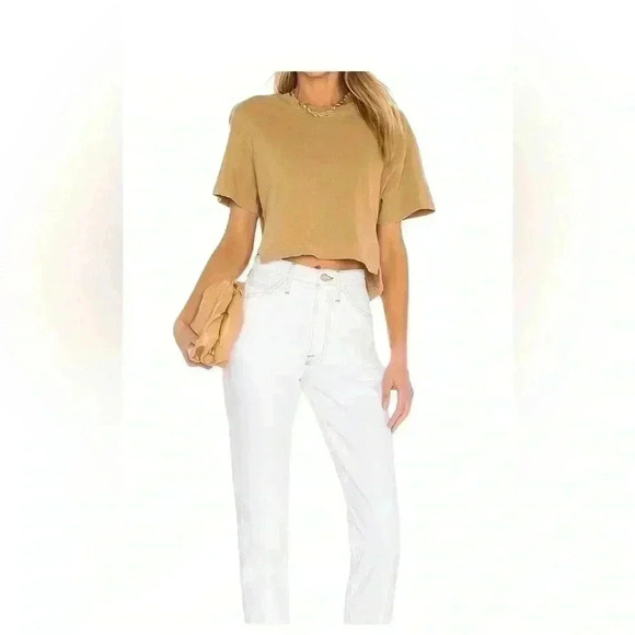 NWT FRAME Woman LE ITALIEN True Straight Cream Jeans Size 28 - Picture 2 of 16